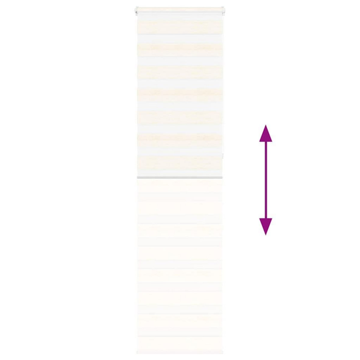 VIDAXL Store zebre beige marbre largeur du tissu 50,9 cm polyester