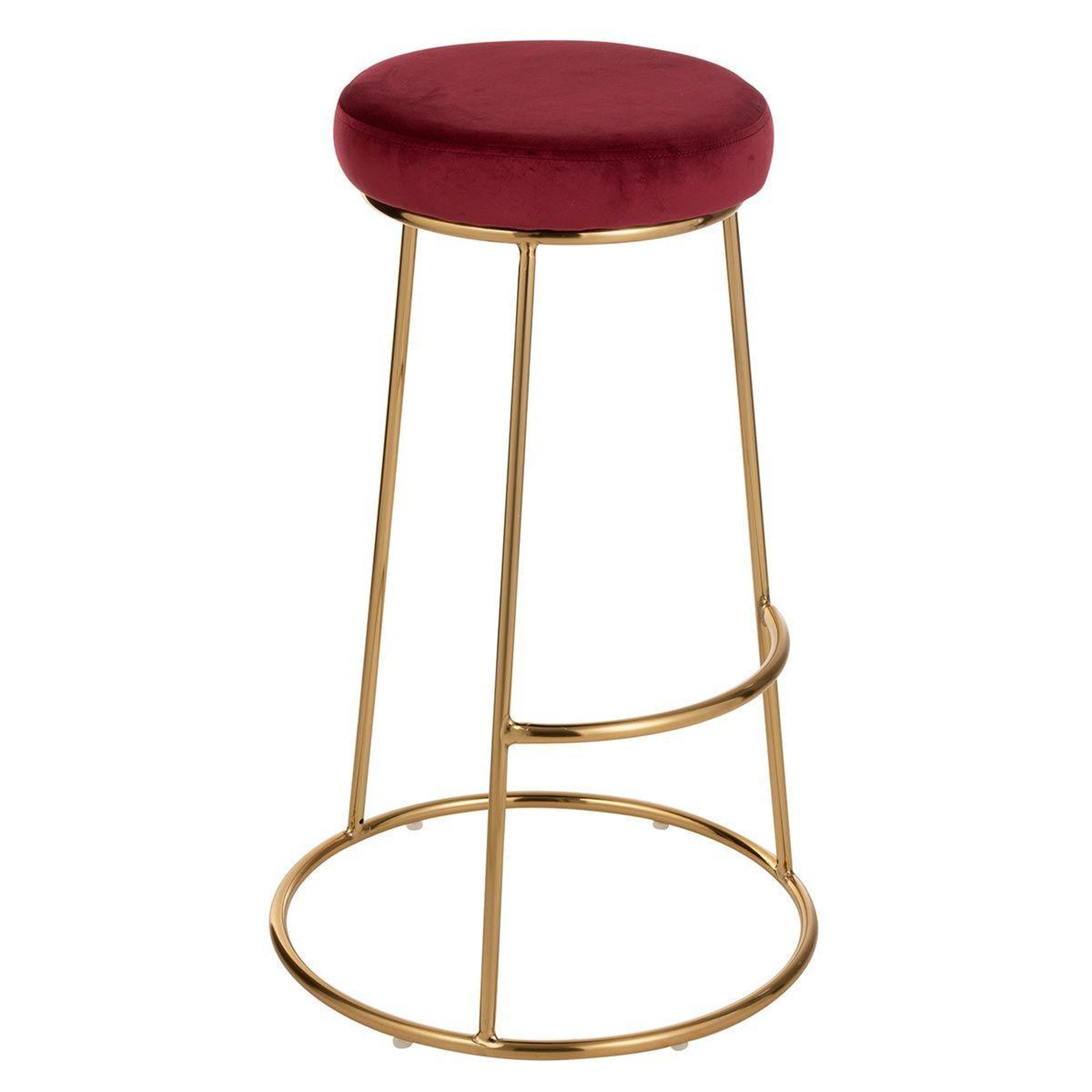 Voir la diapositive 4 : J-LINE Galette de chaise ronde  assise  34cm rouge