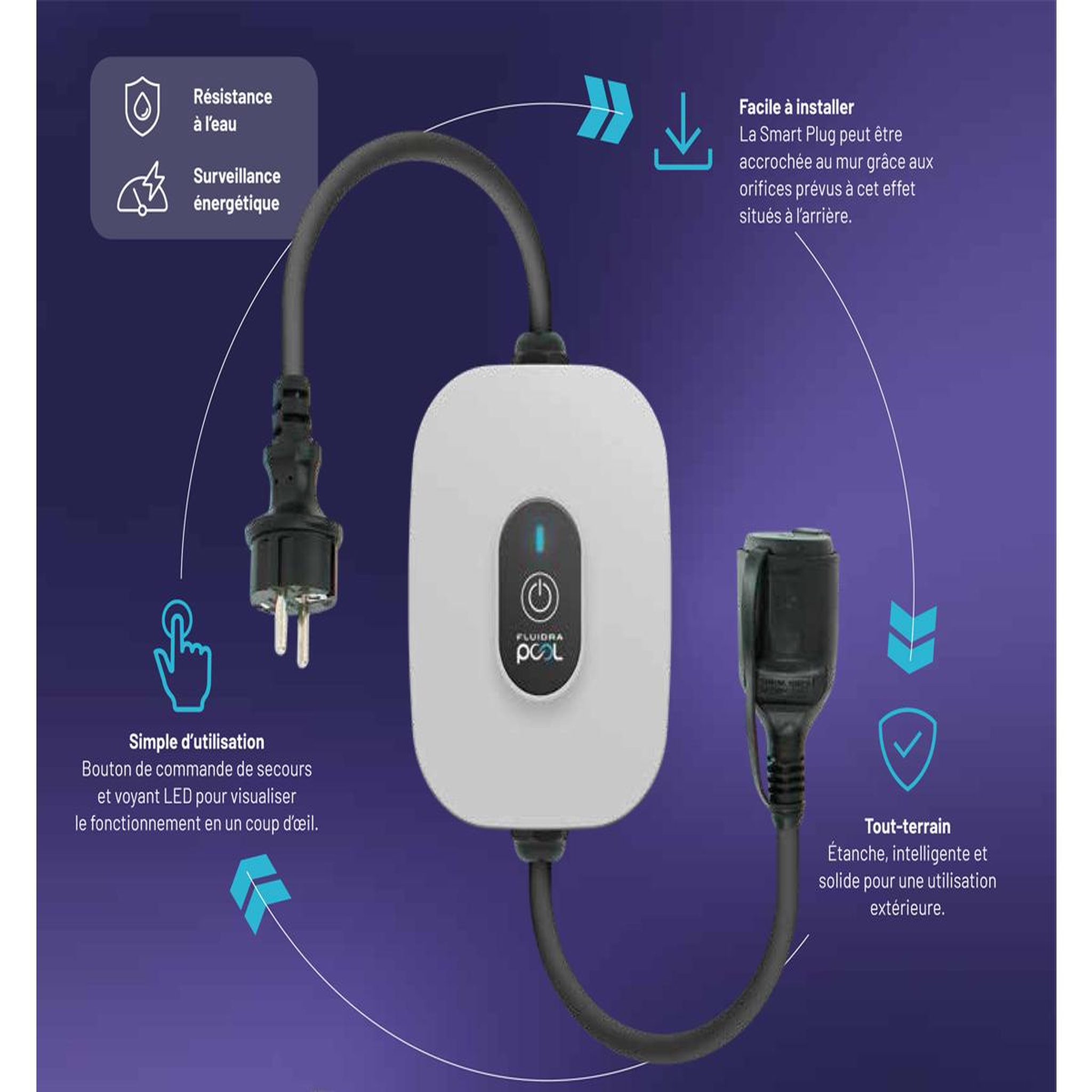 Voir la diapositive 4 : Astral Piscines Prise connectée Smart Plug Bluetooth pour filtration - Astral Pool