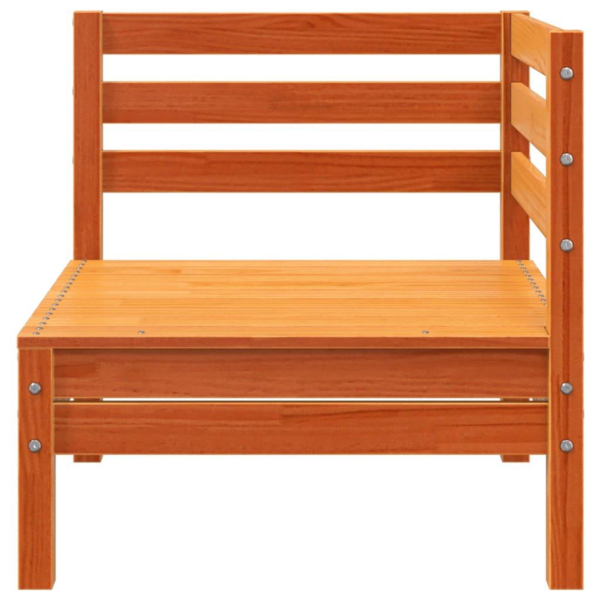 Voir la diapositive 4 : VIDAXL Canape d'angle de jardin cire marron bois de pin massif