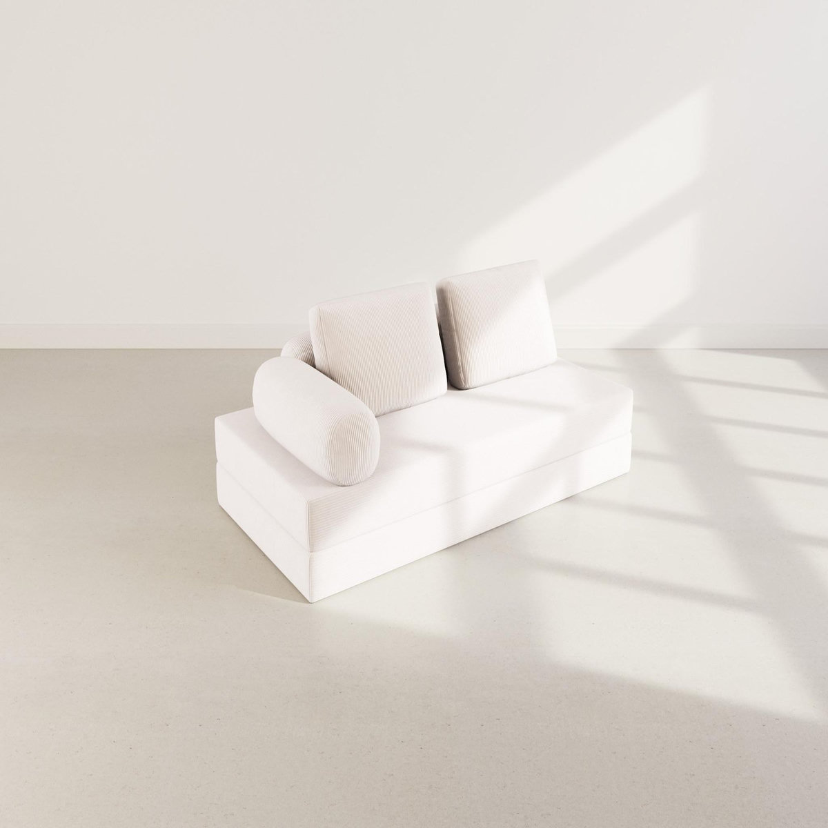 LISA DESIGN Lonny - canapé 3 places convertible en velours côtelé