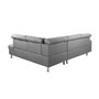 Voir la diapositive 7 : Canapé d'angle 4-5 places fixe avec LED -TOMY- Tissu gris chiné clair - Angle droit
