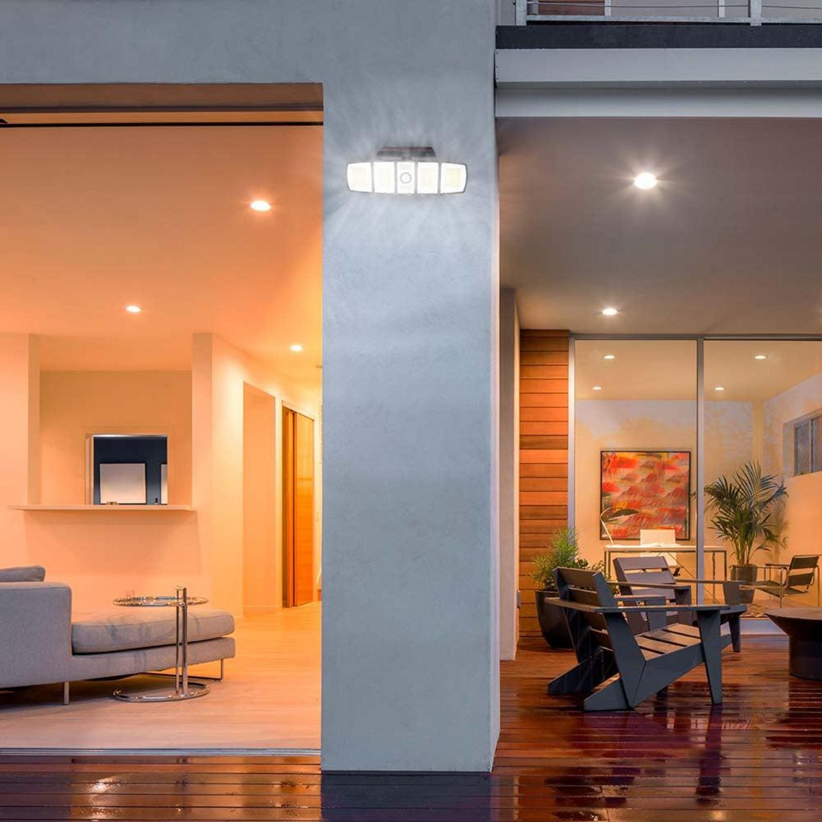 Lumisky Projecteur solaire avec détecteur ANDOVER XL Noir ABS 1000LM