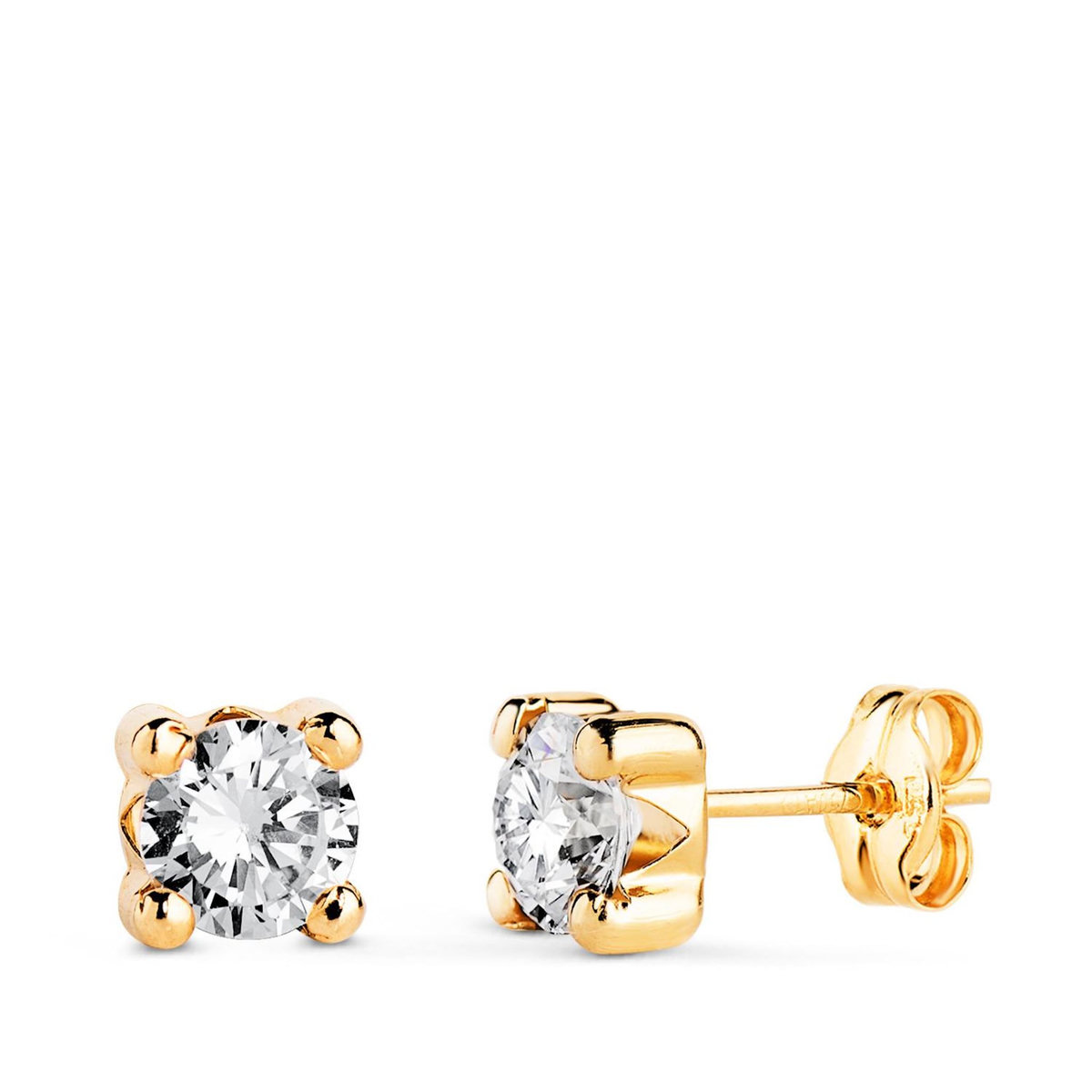 L'ATELIER D'AZUR Boucles d'Oreilles Or 18 Carats 750/000 Jaune Zirconium