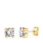 L'ATELIER D'AZUR Boucles d'Oreilles Or 18 Carats 750/000 Jaune Zirconium