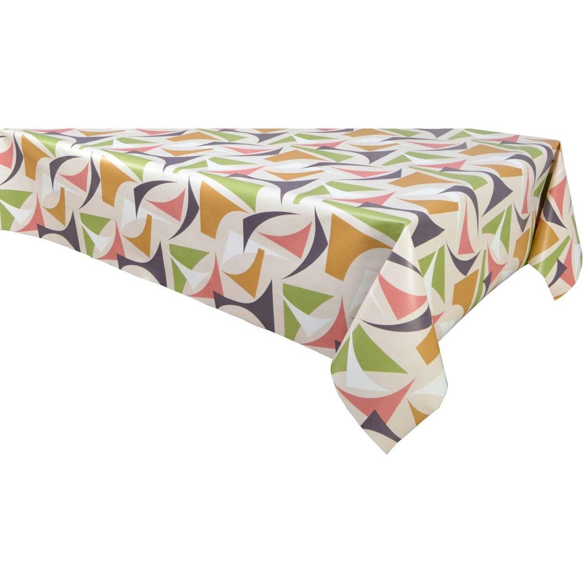 HABITABLE Nappe en toile cirée rectangulaire Figu - 140 x 250 cm - Vert