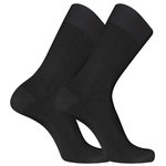 PIERRE CARDIN Paire de chaussettes de ville en Fil d'Ecosse modèle 0110. Coloris disponibles : Noir
