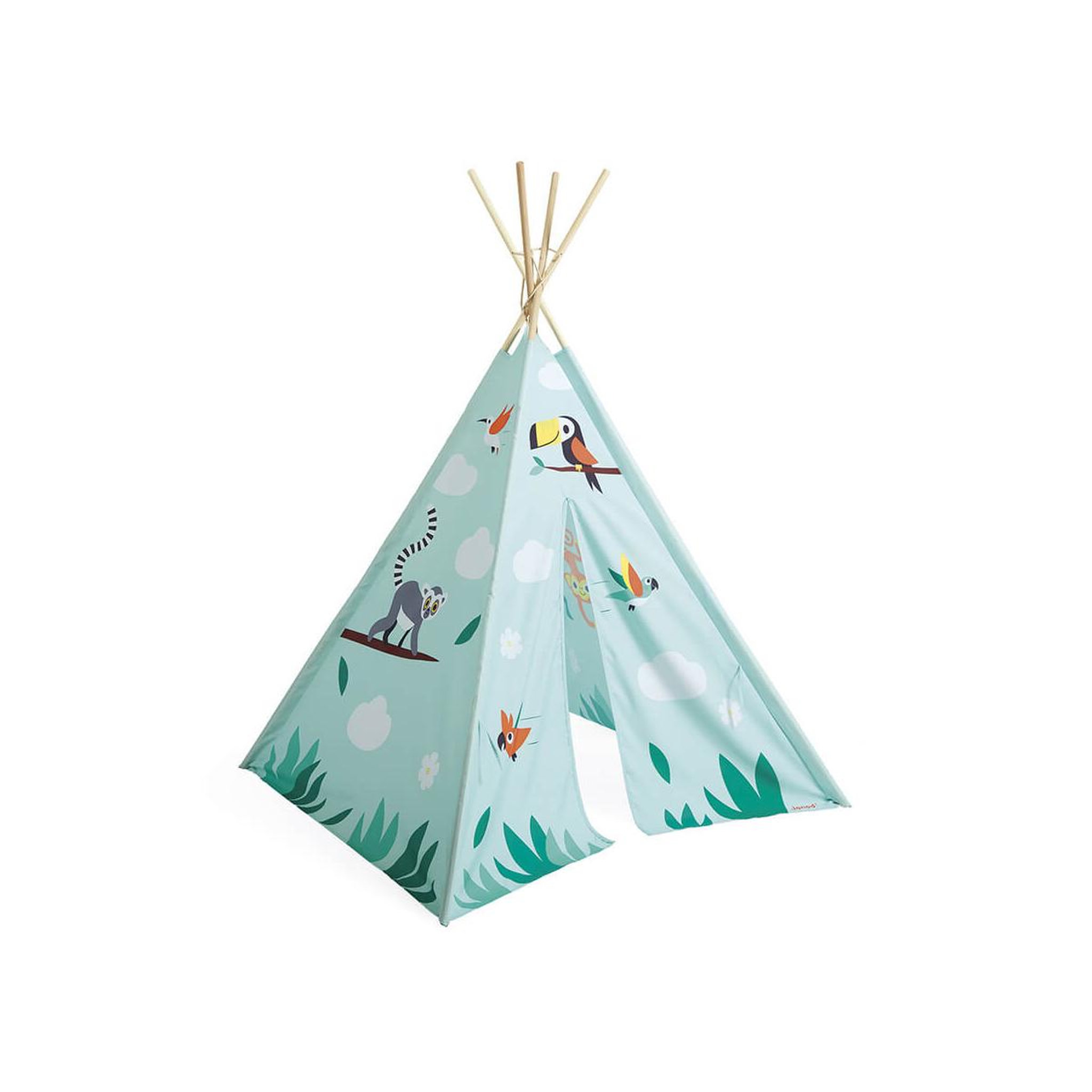 Voir la diapositive 1 : JANOD Collection Tropik Tipi tissu et bois