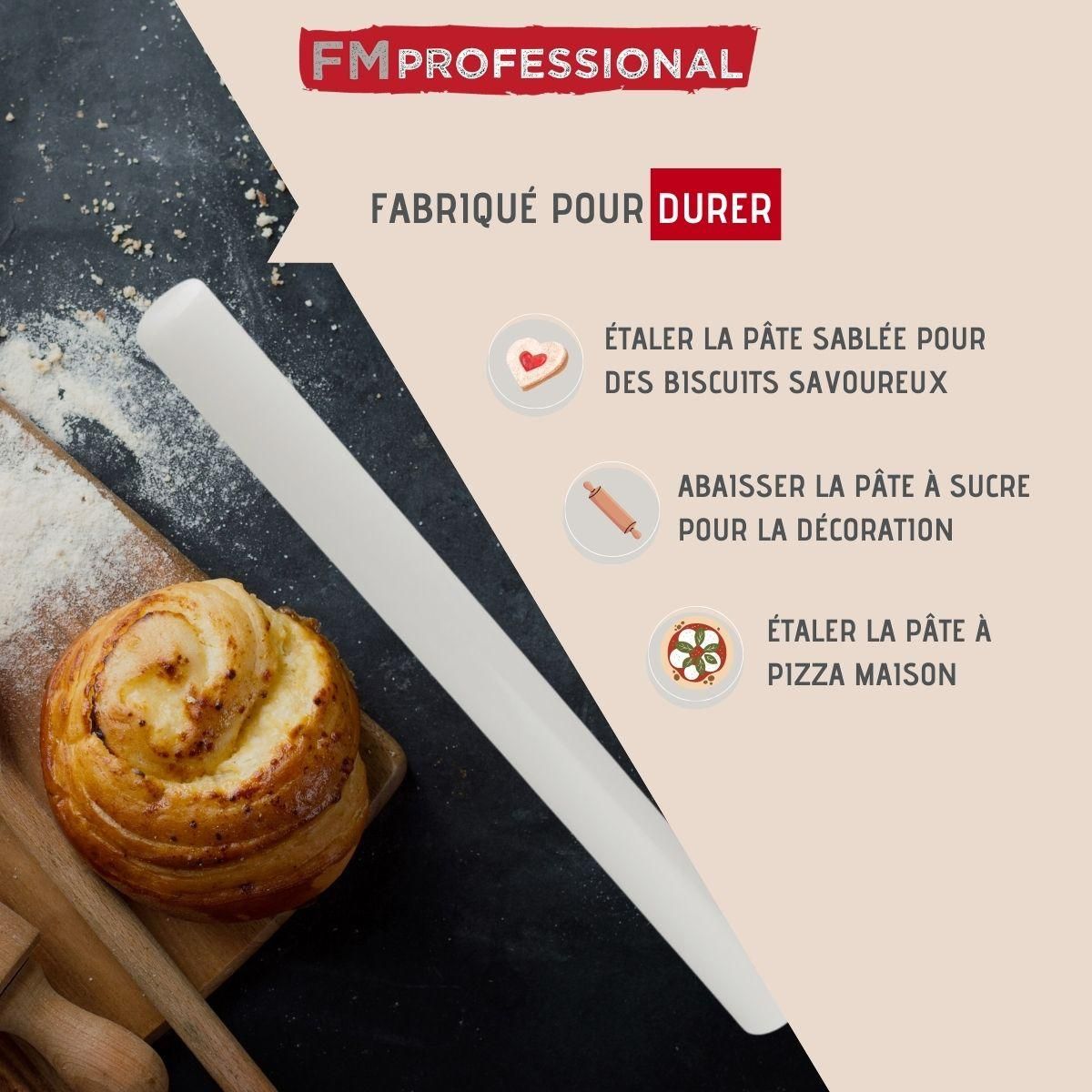 FM PROFESSIONAL Rouleau à pâtisserie 50 cm en HPDE FM Professional Pâtisserie
