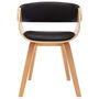 Voir la diapositive 3 : VIDAXL Chaise de salle a manger noir bois courbe et similicuir
