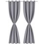 Voir la diapositive 2 : VIDAXL 2 pcs Rideau Blackout Occultant Gris avec Œillets en metal 135x245cm