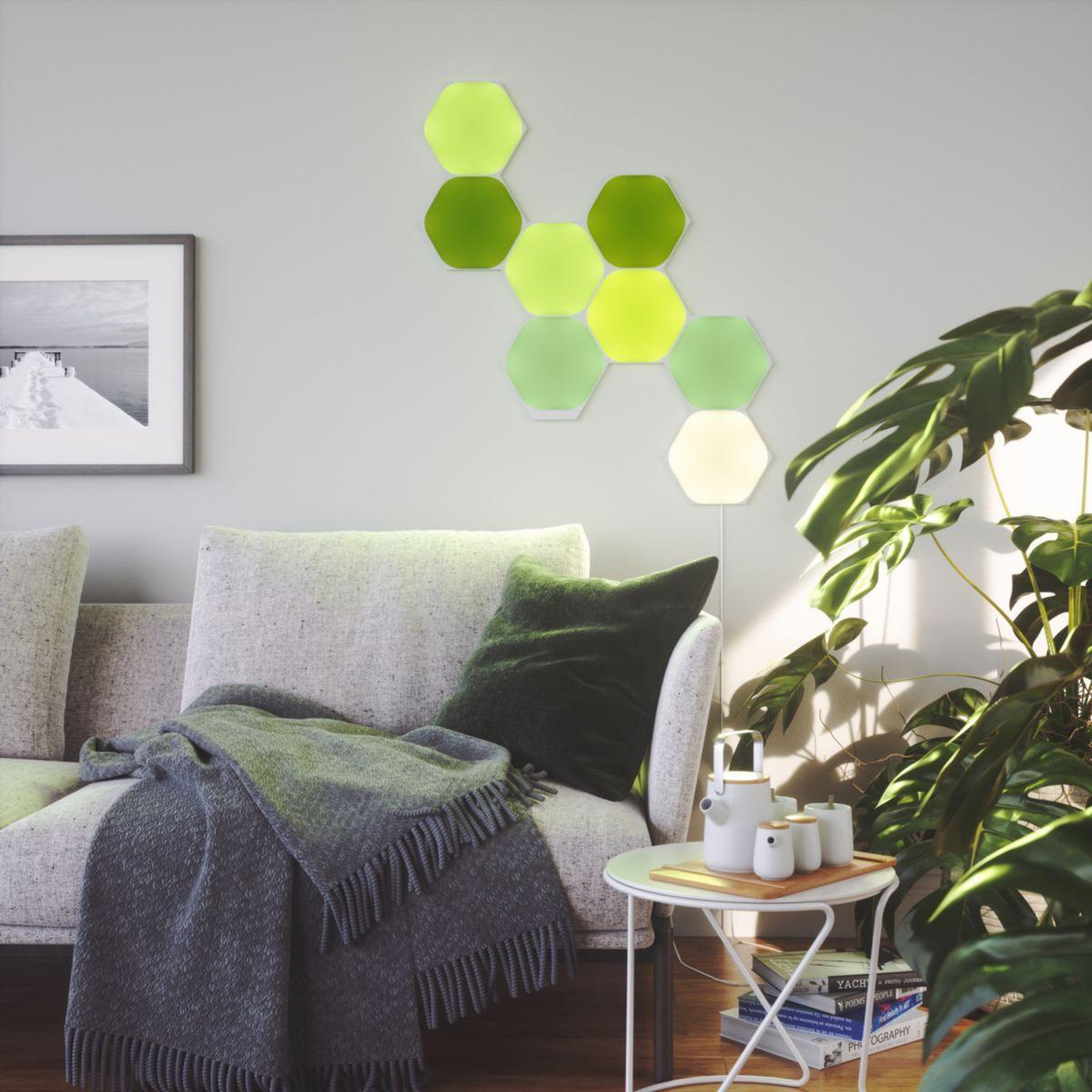Voir la diapositive 5 : NANOLEAF Panneaux lumineux Shapes Hexagons Expansion -3pcs