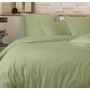 Voir la diapositive 3 : Home collection Parure de couette 100% percale de coton 80 fils/cm2-uni sauge