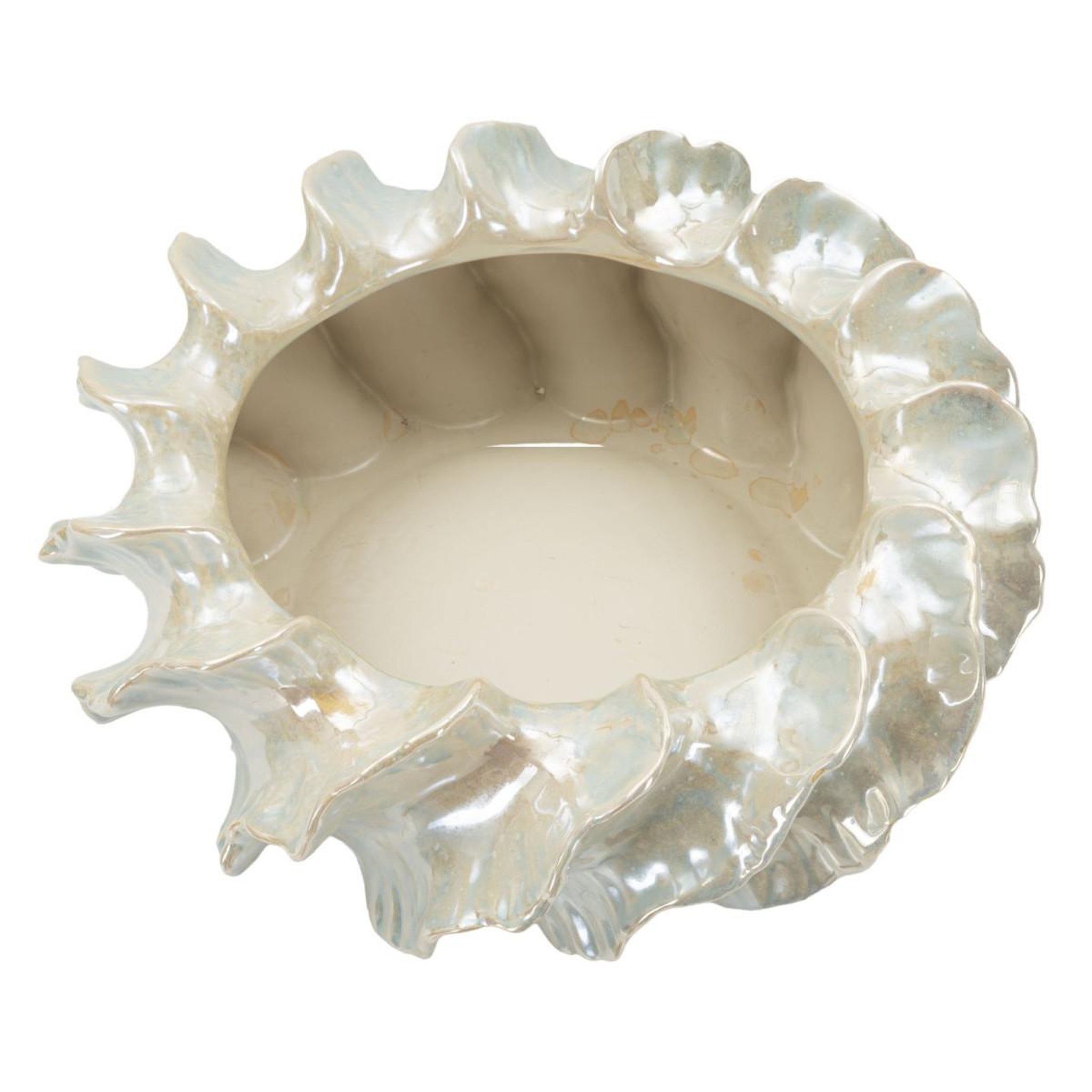 Voir la diapositive 2 : Paris Prix Cache-pot bas  perly  43cm blanc