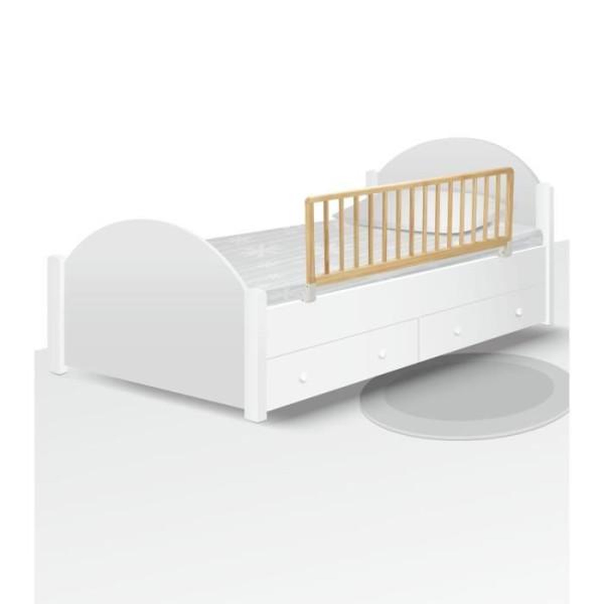 Voir la diapositive 5 : SAFETY 1ST SAFETY 1ST, Barriere de lit bois naturel, 110 cm compatible lits supérieur a 160 cm, éco responsable, bois FSC 100%