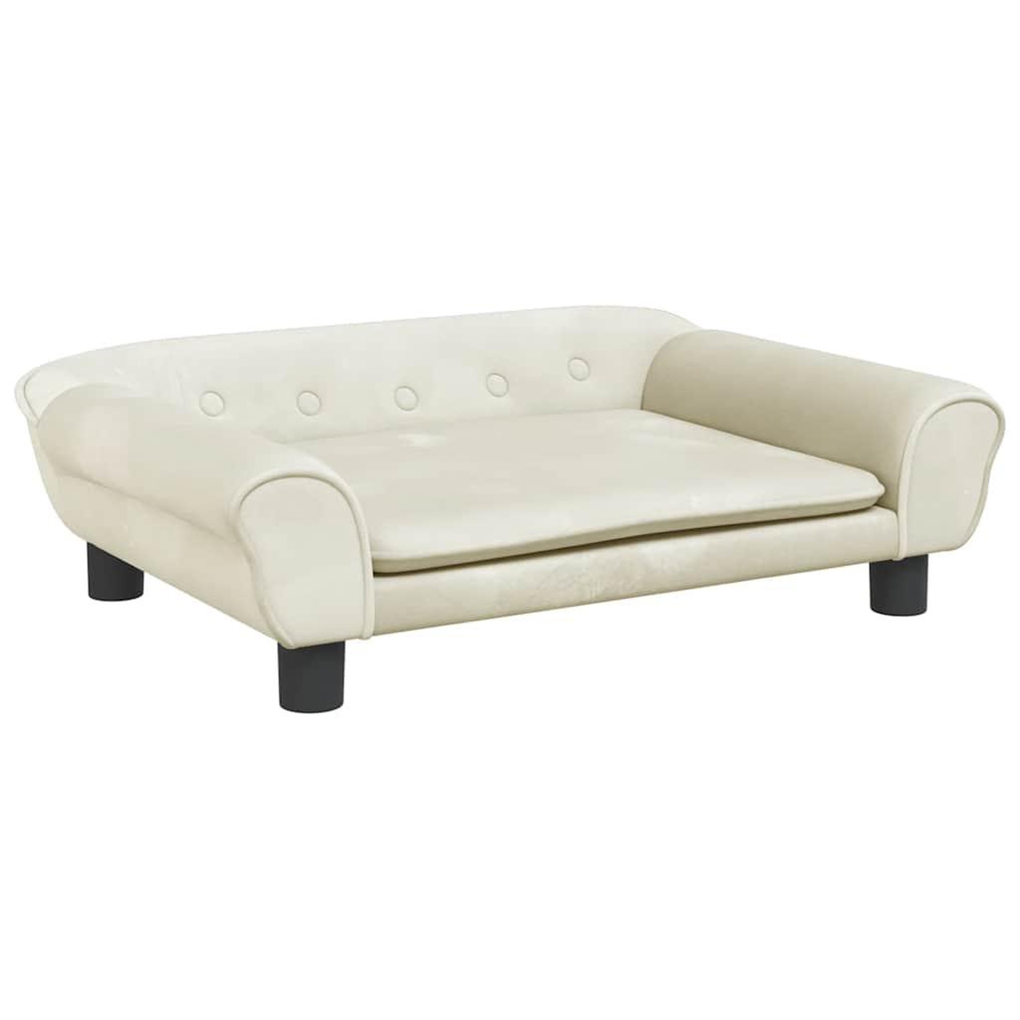 Voir la diapositive 2 : VIDAXL Lit pour chien creme 70x48x22 cm velours