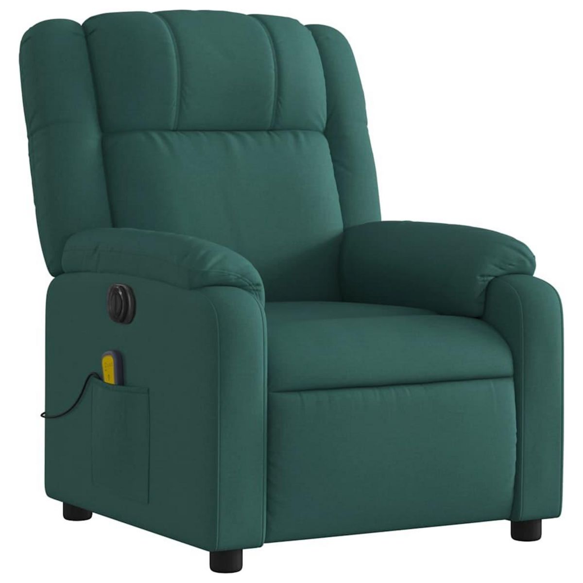 VIDAXL Fauteuil de massage inclinable electrique Vert fonce Tissu