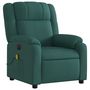 Voir la diapositive 4 : VIDAXL Fauteuil de massage inclinable electrique Vert fonce Tissu