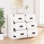 Voir la diapositive 3 : VIDAXL Buffet blanc 70x35,5x67,5 cm bois d'ingenierie