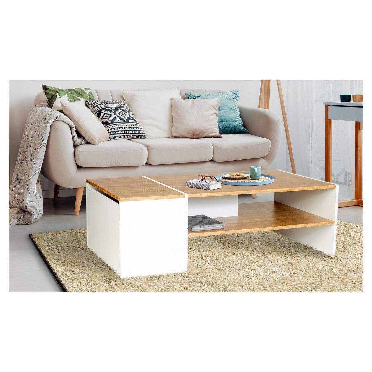 Table basse avec coffre de rangement L110 cm ELO