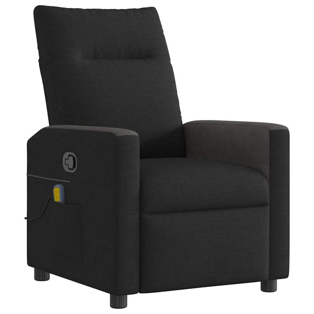VIDAXL Fauteuil de massage inclinable Noir Tissu