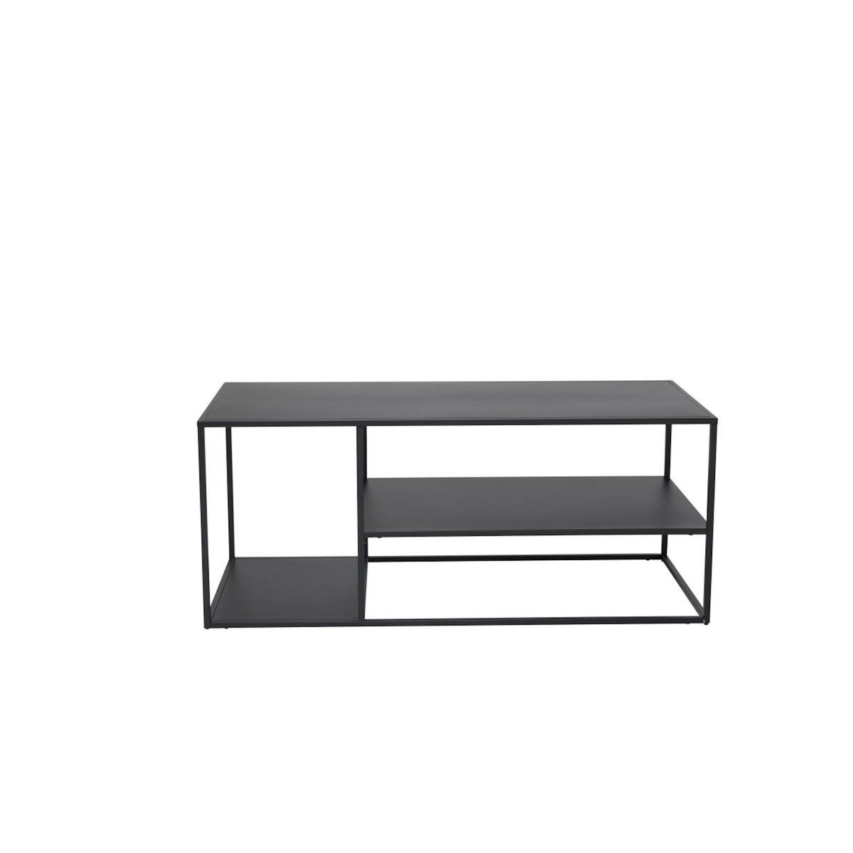 Paris Prix Table Basse Avec Étagères  Staal  120cm Noir
