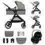 Voir la diapositive 1 : KINDERKRAFT Poussette multifonctionnelle 3 en 1 ESME PRO