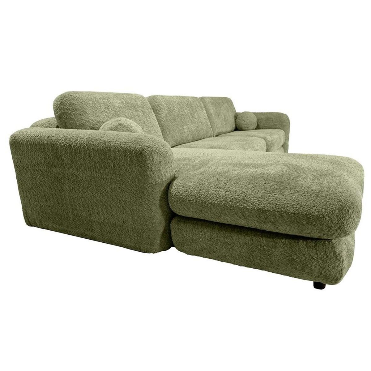 LISA DESIGN Rachel - canapé d'angle gauche 4 places en tissu bouclette