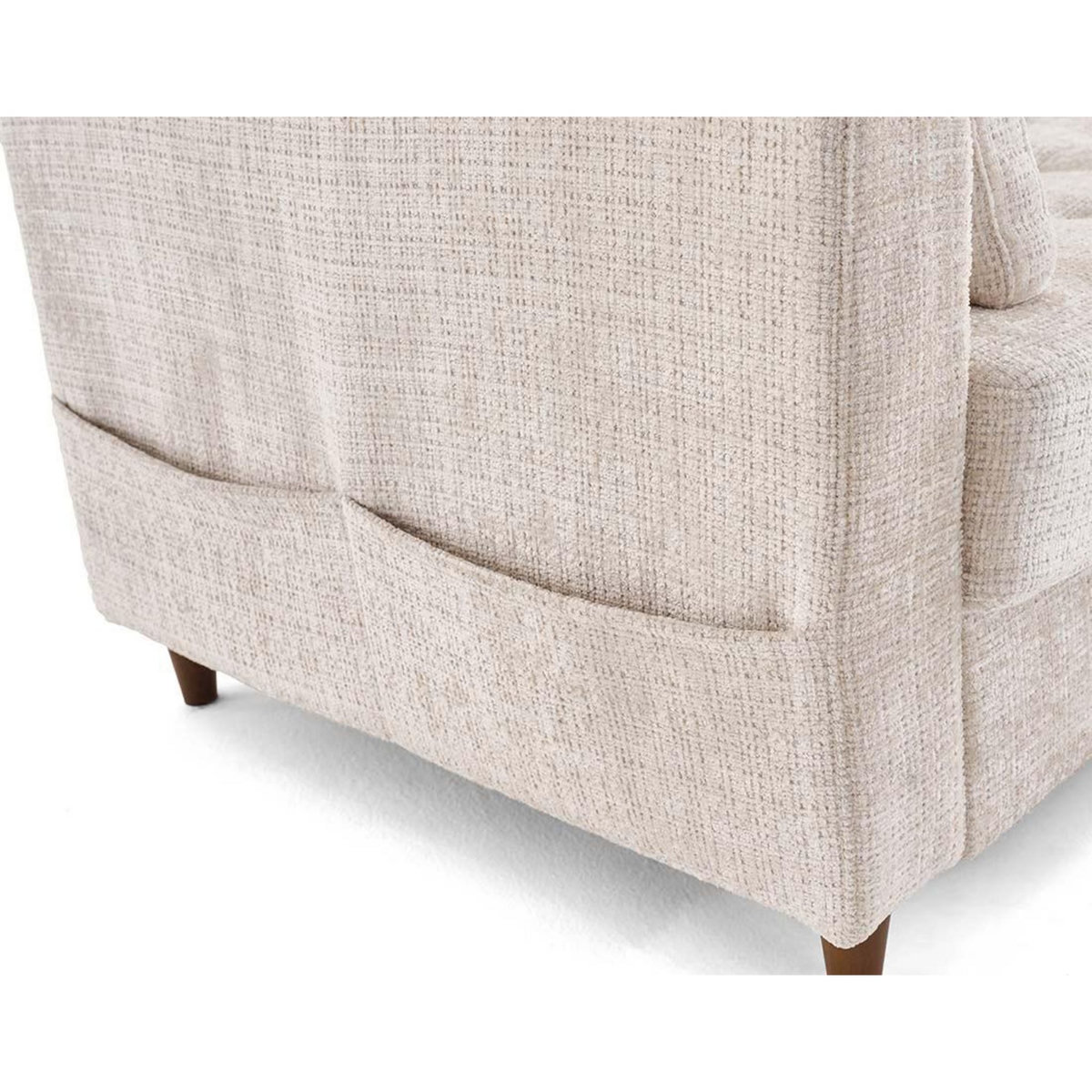 LISA DESIGN Anna - canapé d'angle droit 4 places convertible avec coffre en velours texturé