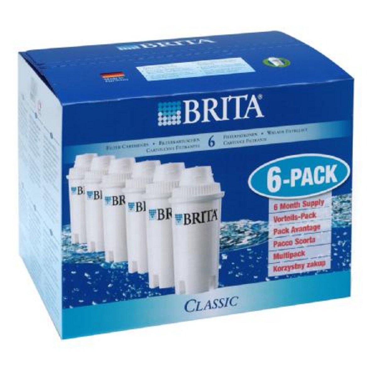 BRITA Pack 6 cartouches filtrantes CLASSIC 