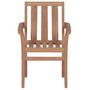Voir la diapositive 3 : VIDAXL Chaises de jardin empilables lot de 4 Boie de teck solide