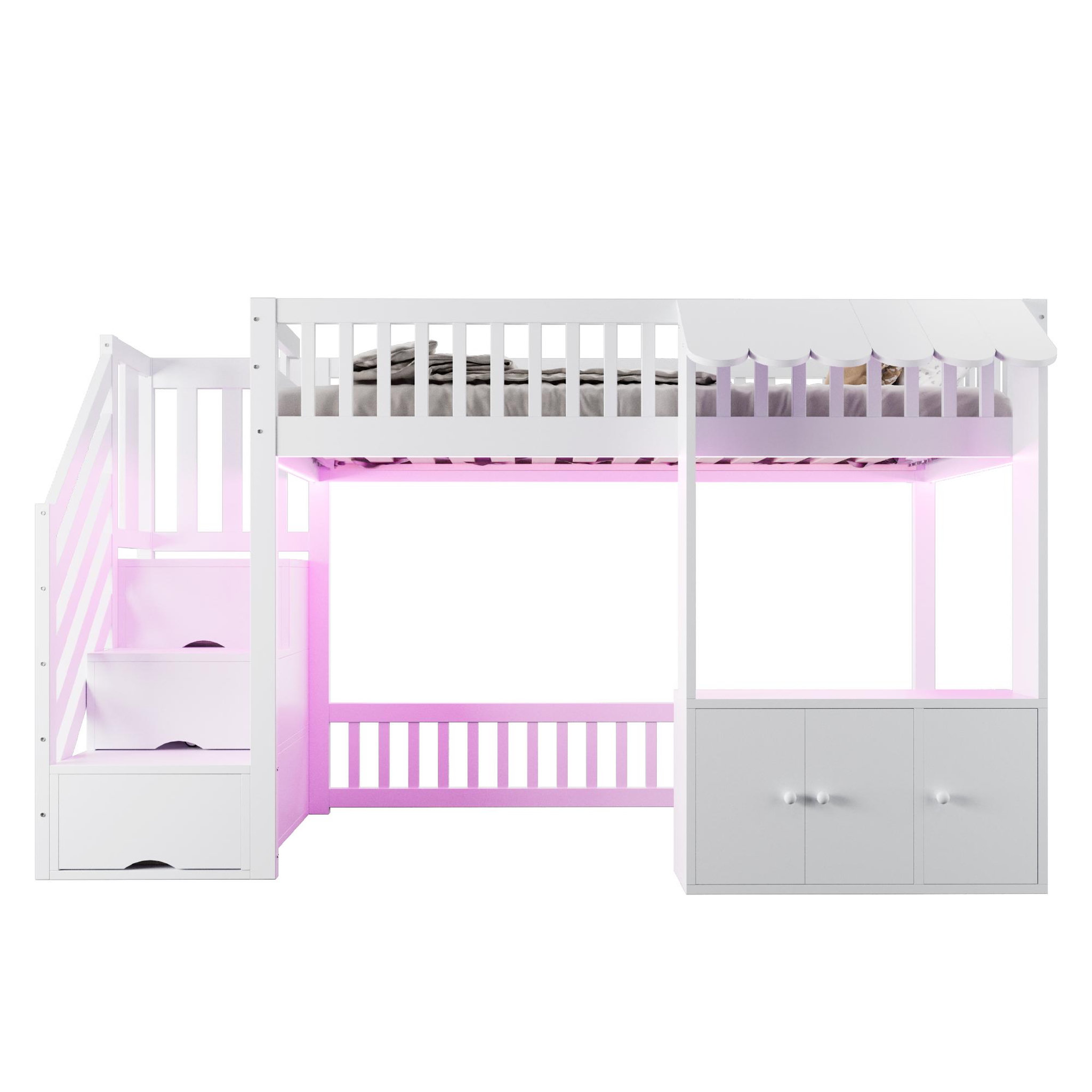 Voir la diapositive 1 : MERAX Lit mezzanine enfant