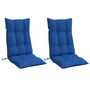 Voir la diapositive 3 : VIDAXL Coussins de chaise a dossier haut lot de 2 bleu royal