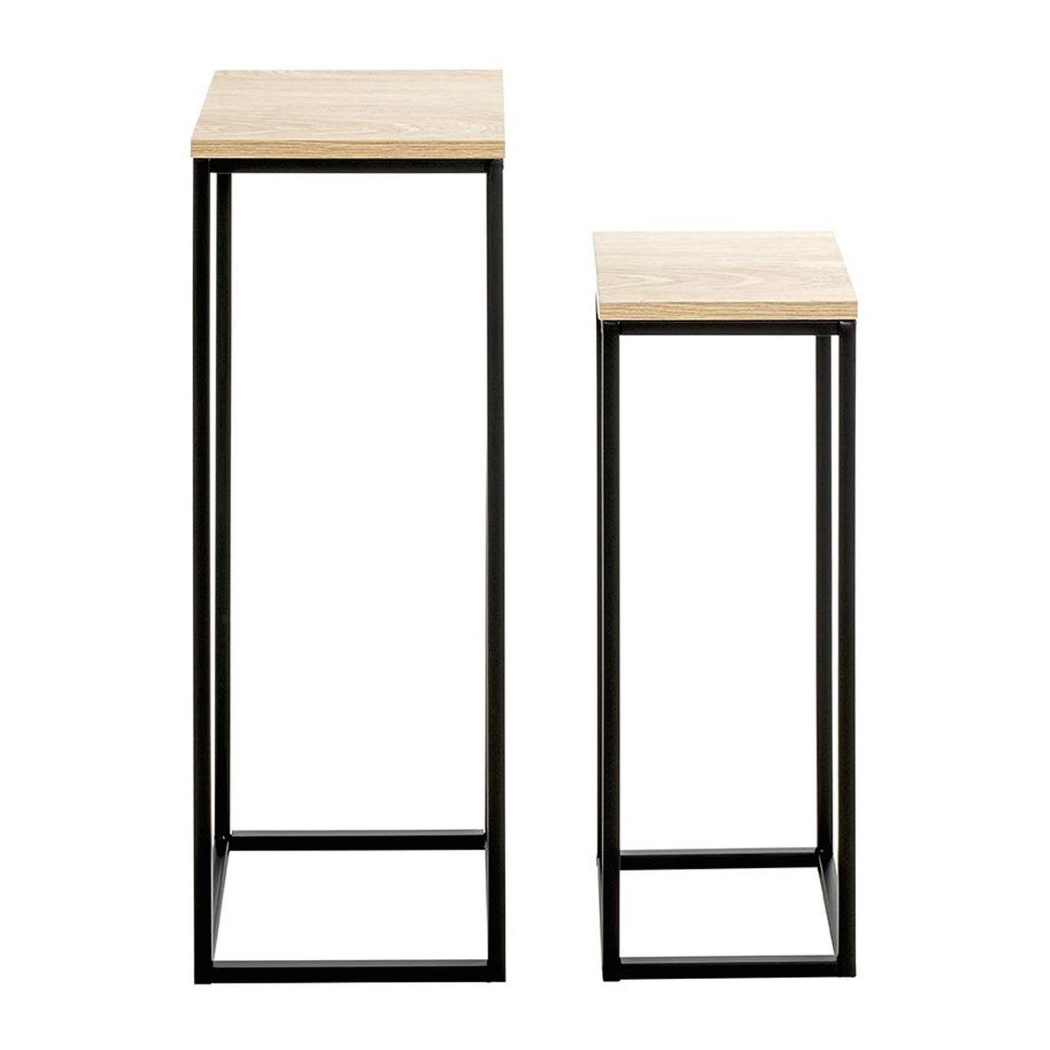 Voir la diapositive 3 : Paris Prix Lot de 2 sellettes  waldo  67cm naturel & noir