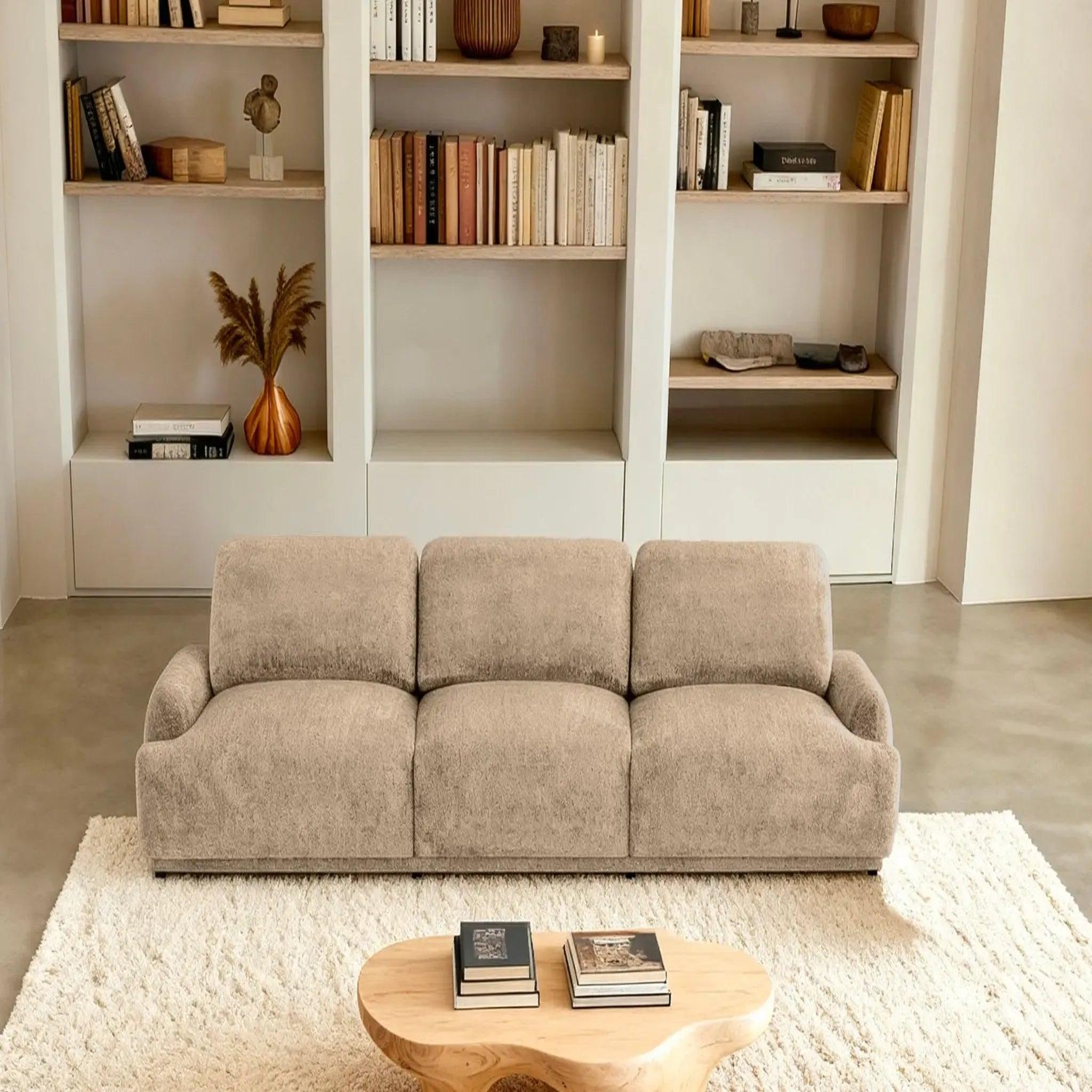 Voir la diapositive 6 : CASANOVA PARIS Rosalie - canapé droit tissu chenille 3 places