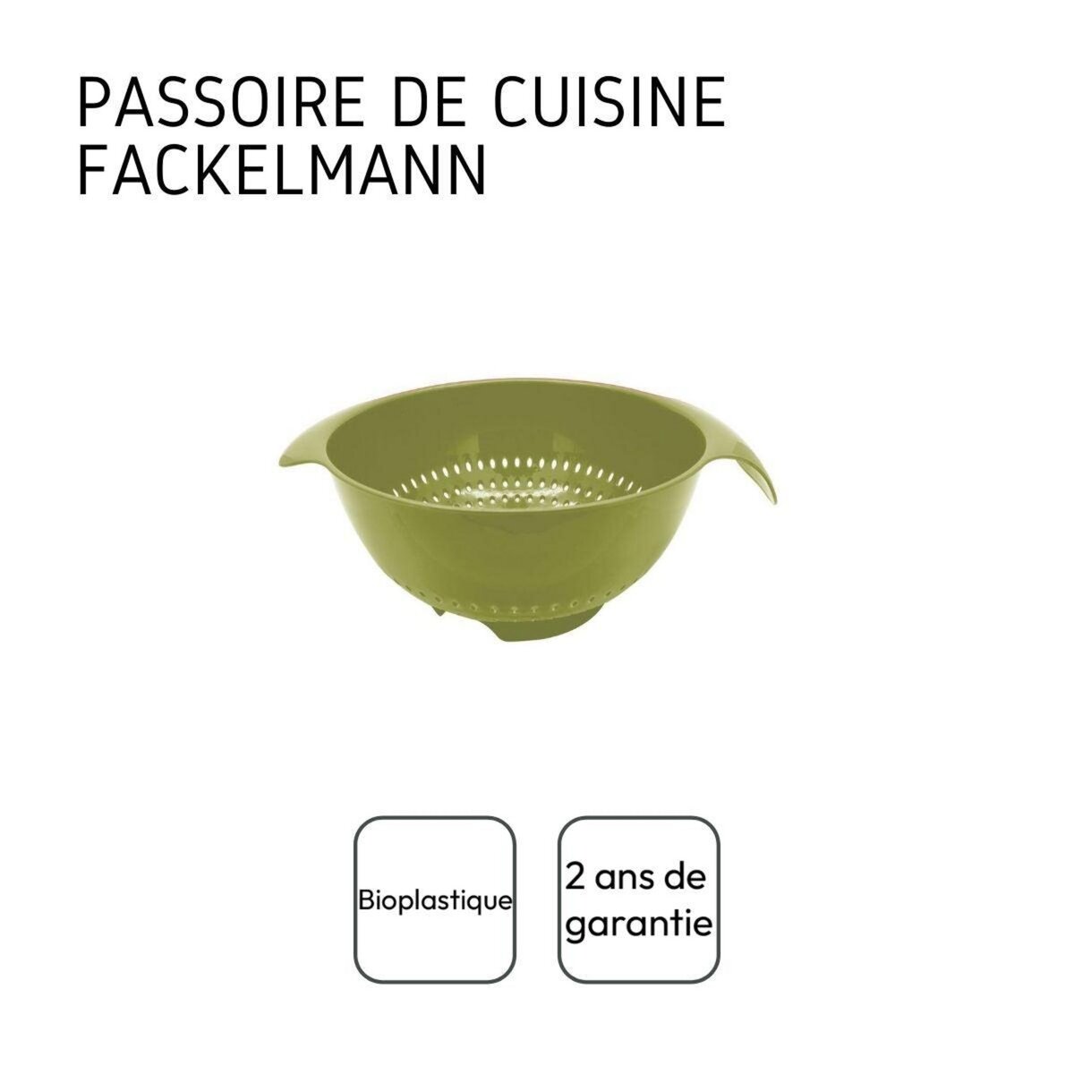 Fackelmann Ensemble de 2 Passoires en plastique vert 23 cm de diamètre Fackelmann Zéro