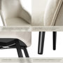 Voir la diapositive 5 : tectake Chaise style scandinave rembourrée aspect velours crème/noir