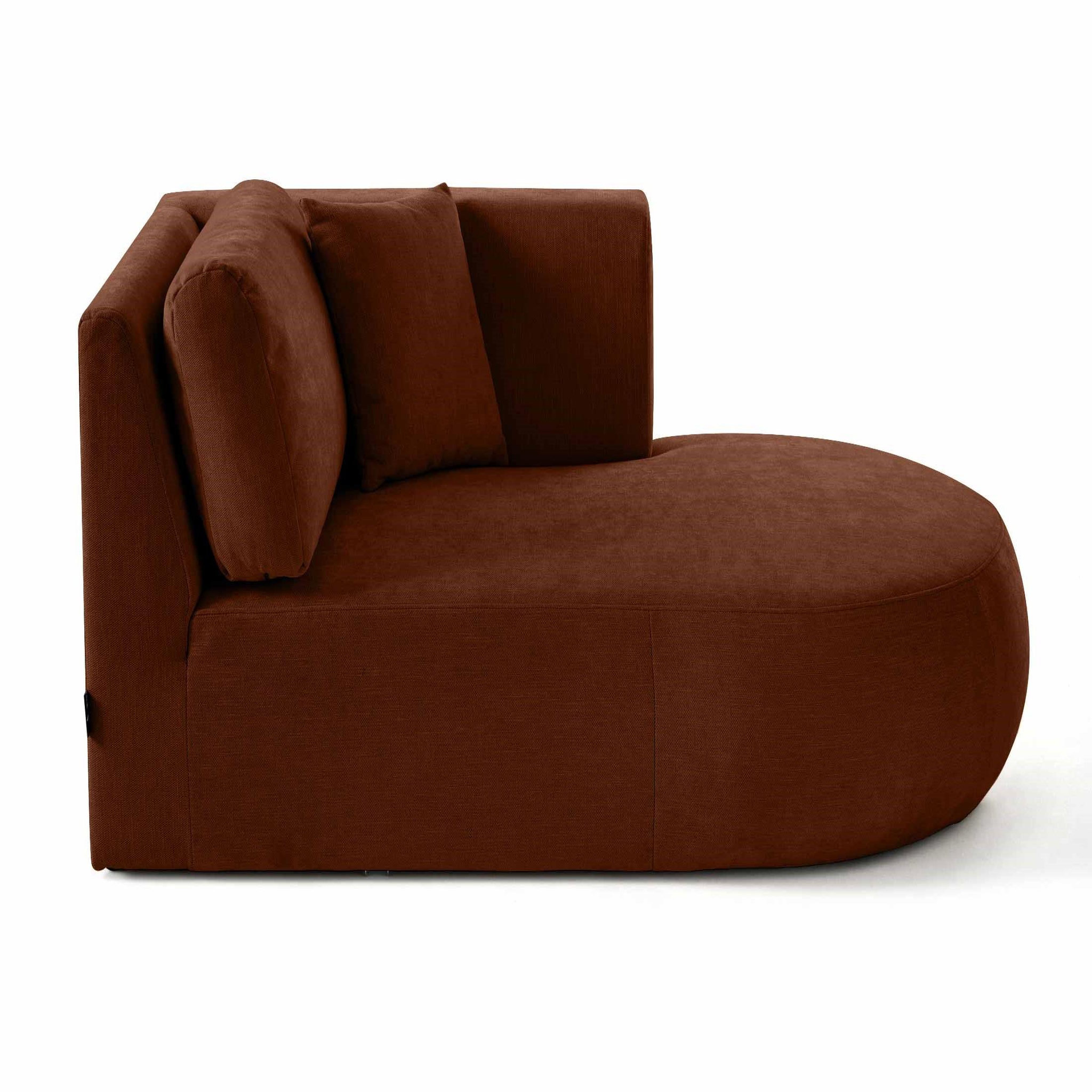 Voir la diapositive 1 : LISA DESIGN Santorini - module d'assise méridienne droit - en tissu texturé