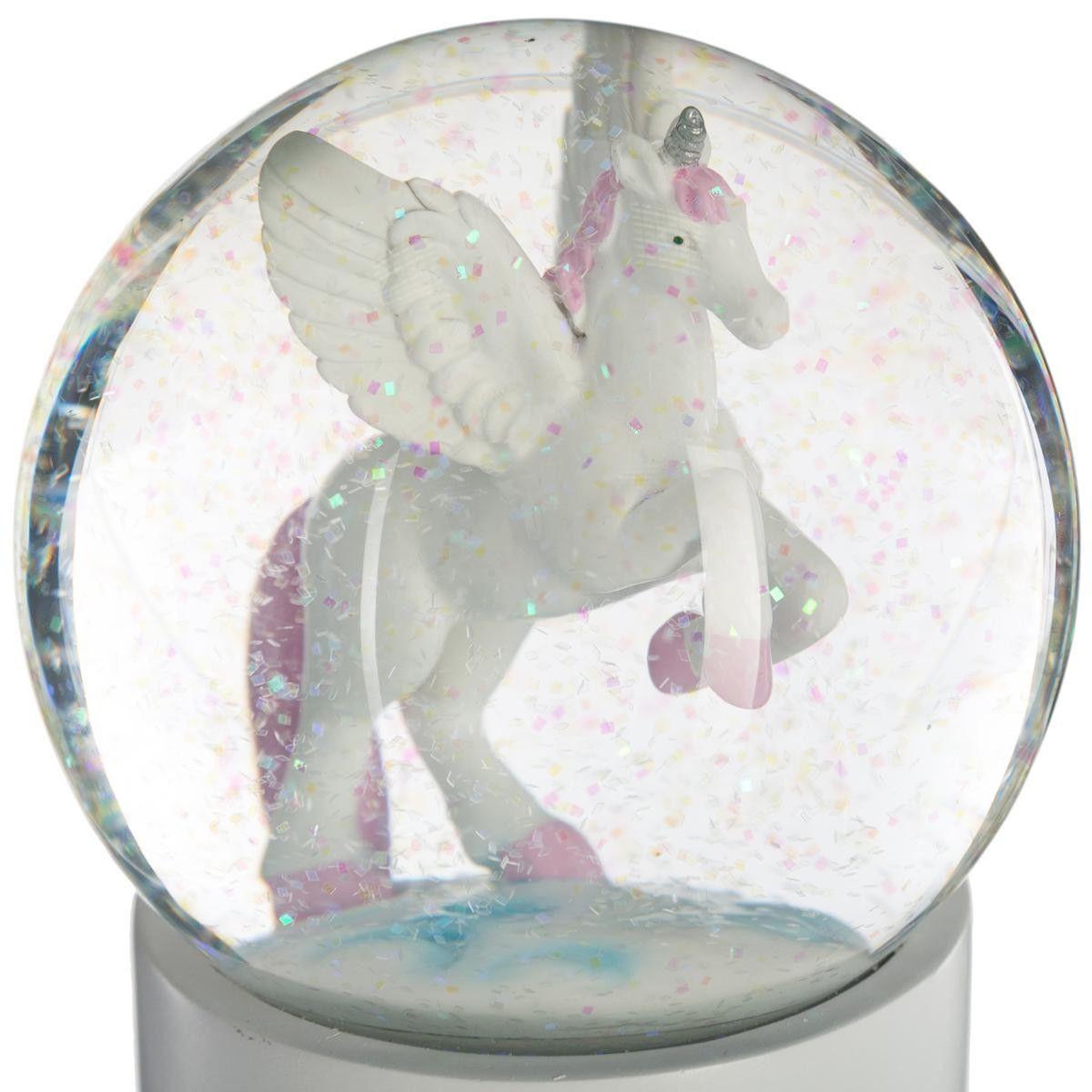 Voir la diapositive 2 : Atmosphera Kids Boule à neige en verre  licorne  13cm blanc