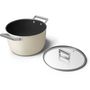 Voir la diapositive 2 : SMEG Faitout diam 26 cm tout feux creme mat