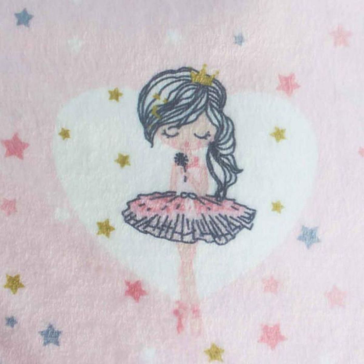 Paris Prix Plaid Flanelle Enfant  Petite Étoile  125x150cm Rose