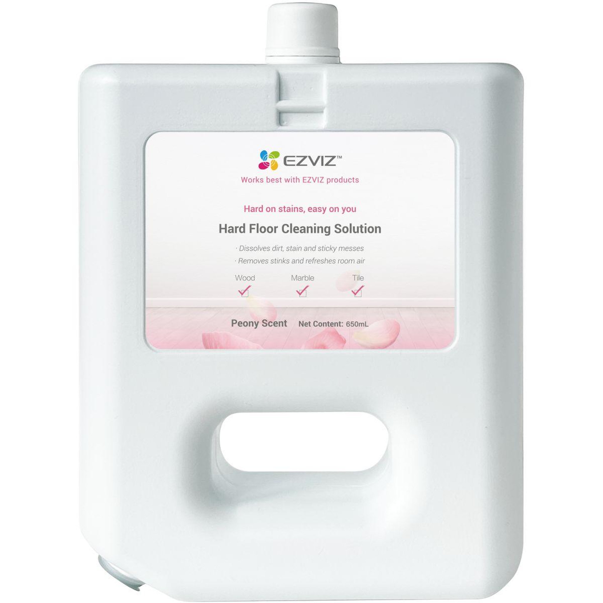 Voir la diapositive 2 : EZVIZ Détergent pour aspirateur robot laveur RS20 Pro - 650 mL senteur pivoine