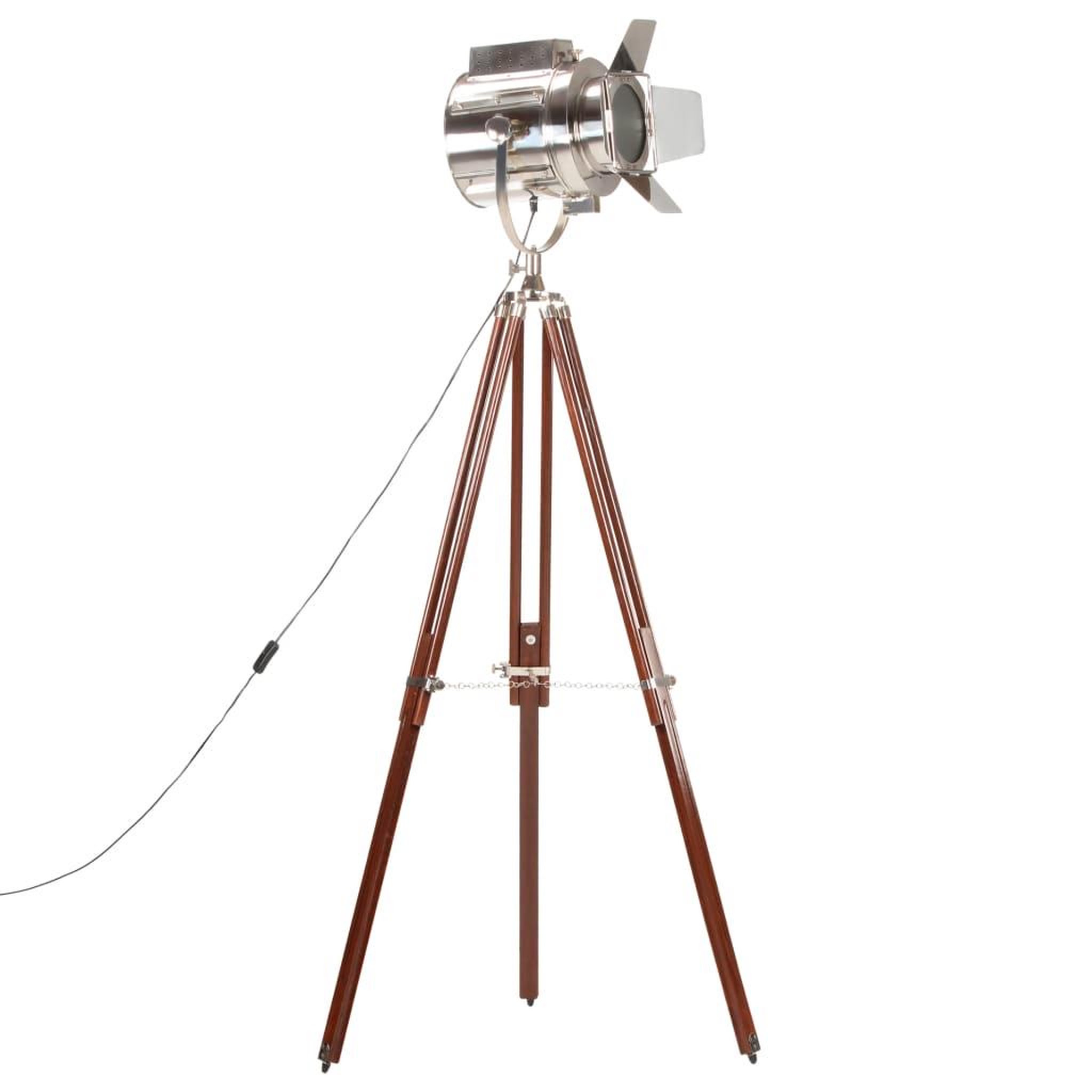 Voir la diapositive 2 : VIDAXL Lampadaire a trepied bois de manguier massif 180 cm