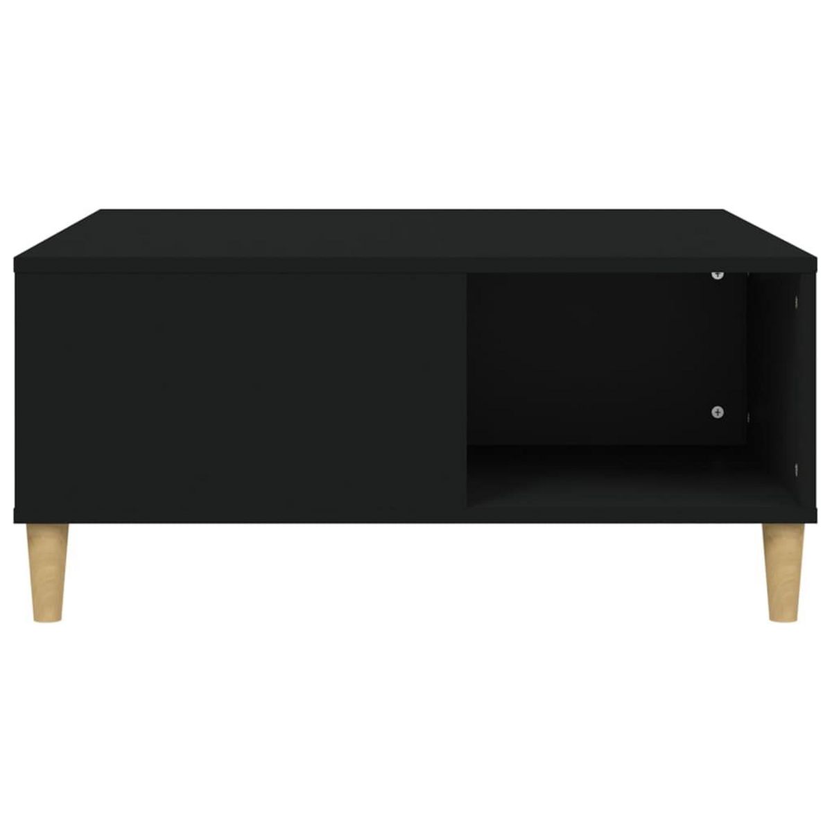 VIDAXL Table basse noir 80x80x36,5 cm bois d'ingenierie