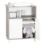 Voir la diapositive 3 : BABY PRICE Commode 2 Portes et 1 Niche - SCANDI GRIS