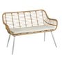 Voir la diapositive 4 : GARDENSTAR Salon bas de jardin - 4 places - Acier - Imitation osier