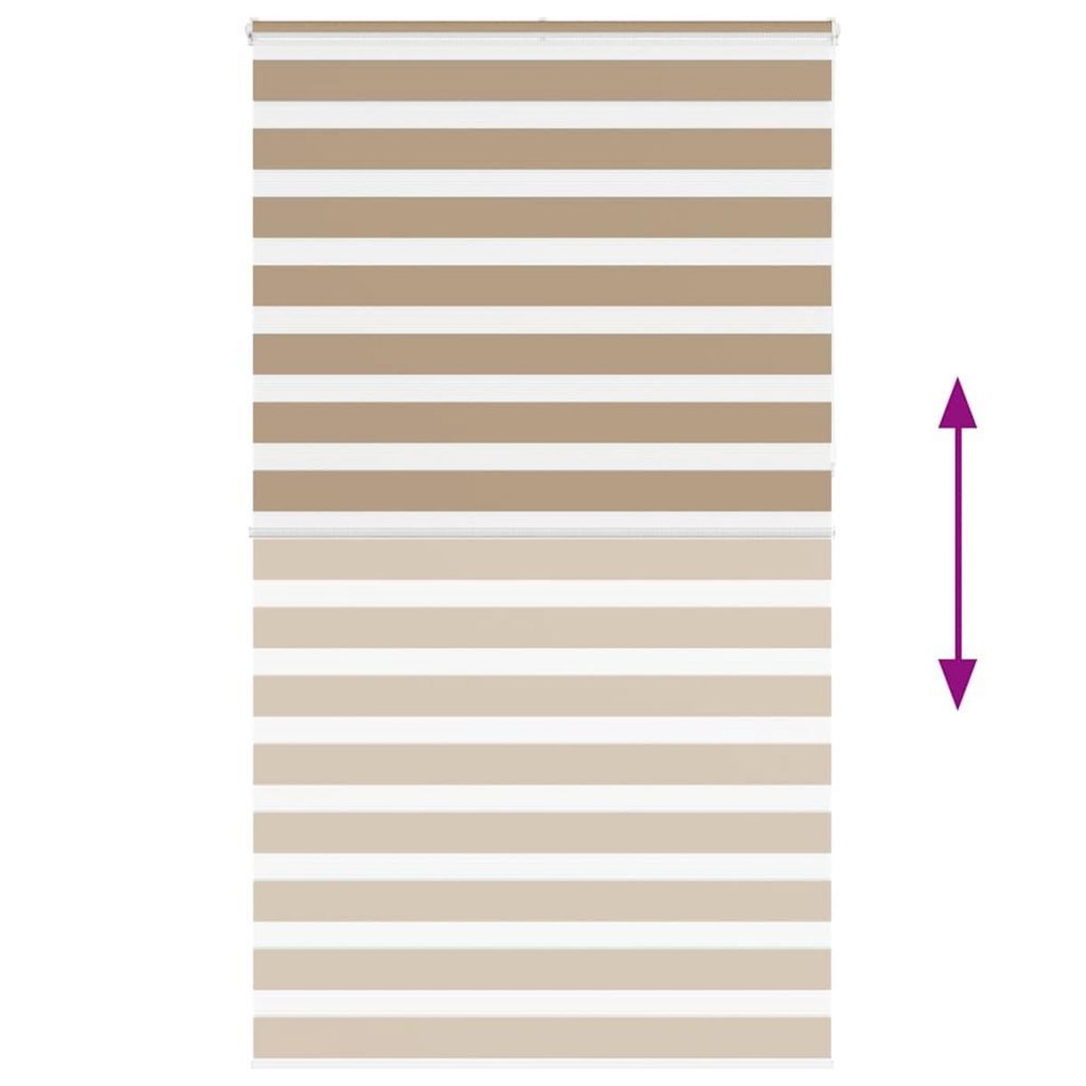 VIDAXL Store zebre marron sable largeur du tissu 115,9 cm polyester