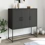 Voir la diapositive 1 : VIDAXL Buffet haut noir 100,5x39x107 cm acier
