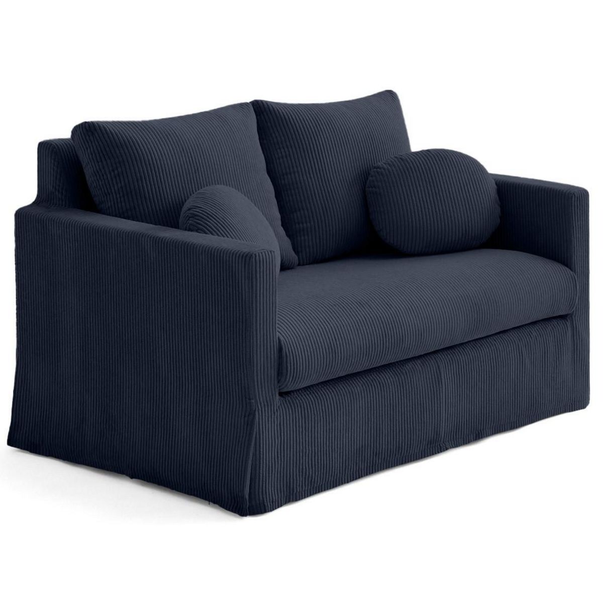 LISA DESIGN Serena - canapé droit déhoussable 2 places en velours côtelé