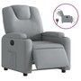 Voir la diapositive 2 : VIDAXL Fauteuil inclinable électrique Gris clair Tissu